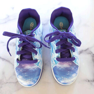 Heelys x Ocean Pacific Shoes Youth Size 3 Purple Blue Split 6 Wheeled HES10466